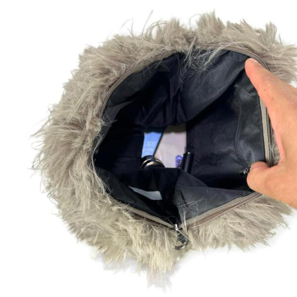 Bolso de Hombro Sintético con Pelito y 2 Asas Largas para Mujer