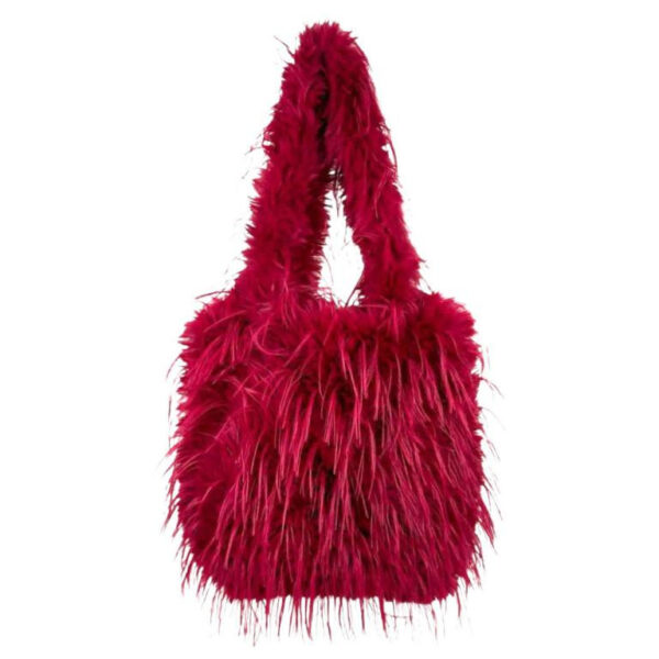 Bolso de Hombro Sintético con Pelito y 2 Asas Largas para Mujer