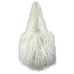 Bolso de Hombro Sintético con Pelito y 2 Asas Largas para Mujer