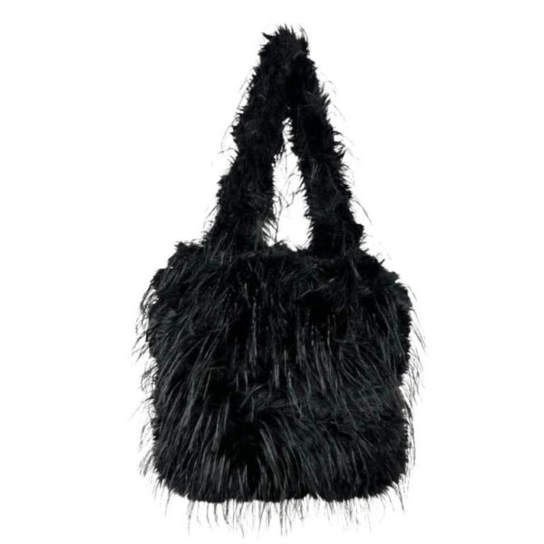 Bolso de Hombro Sintético con Pelito y 2 Asas Largas para Mujer