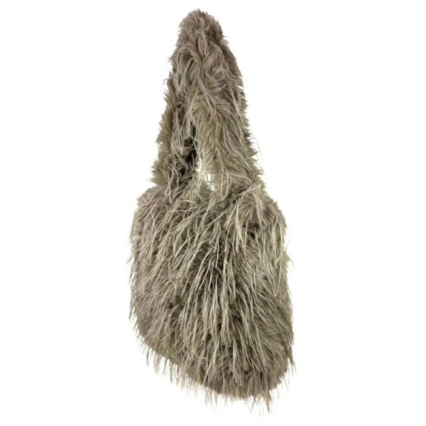 Bolso de Hombro Sintético con Pelito y 2 Asas Largas para Mujer