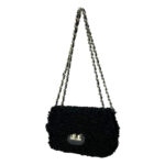 Bolso Bandolera de Piel para Mujer tipo Chanel con Pelito y Asas Ajustables