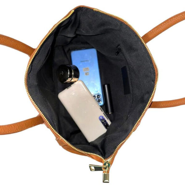 Bolso de Piel Italiana Modelo Grande para Mujer con Bolsillos Interiores