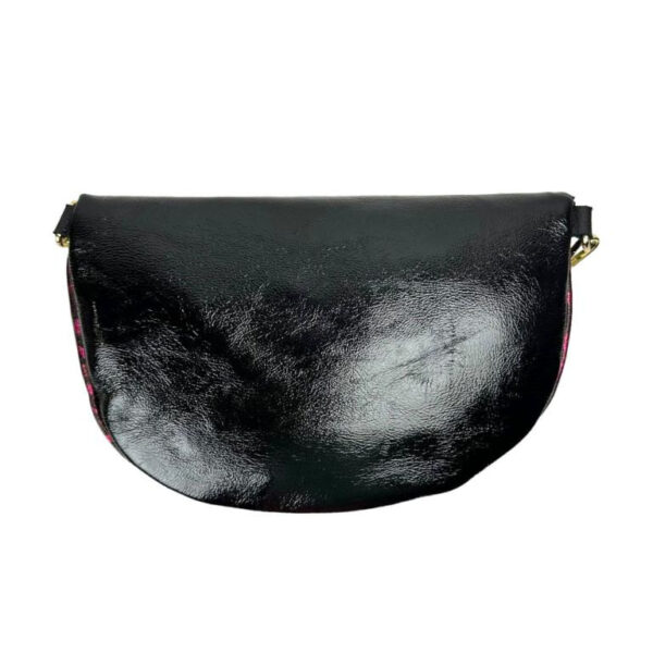 Riñonera de Piel con Estampado de Leopardo y Efecto Brillante para Mujer