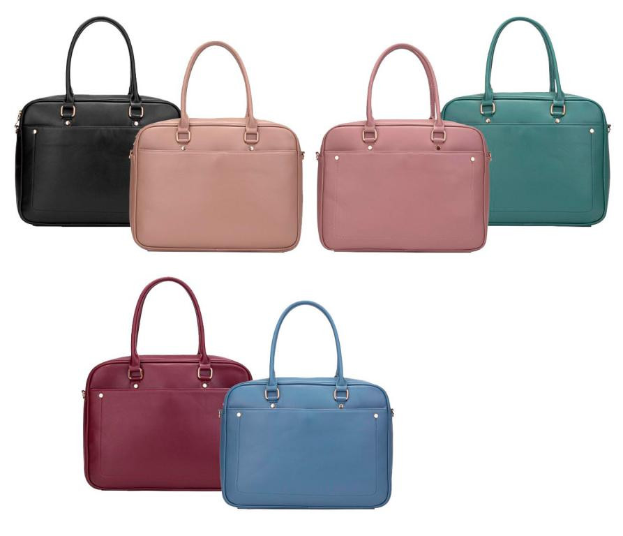 Bolso Sintético de Gran Capacidad y Bolsillos Exteriores con Botón para Mujer