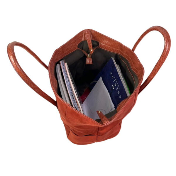 Bolso Terciopelo de Gran Capacidad Con diseño de cuadrados y Cremallera