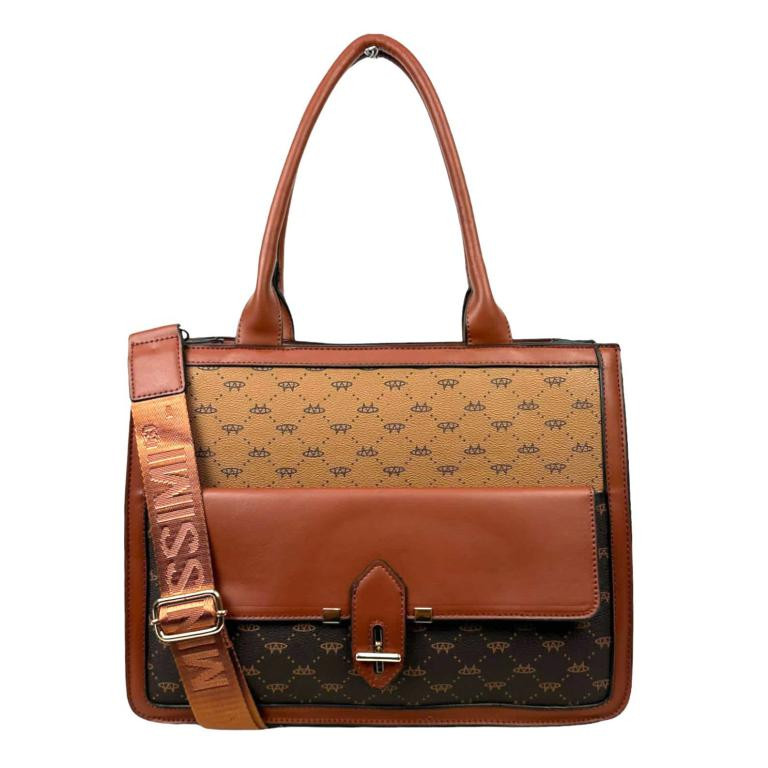 Bolso Sintético Mujer tipo Shopper de Gran Capacidad con Bolsillos Exteriores