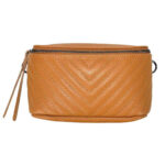 Bandolera-Riñonera de Piel Italiana para Mujer con Compartimento Interior