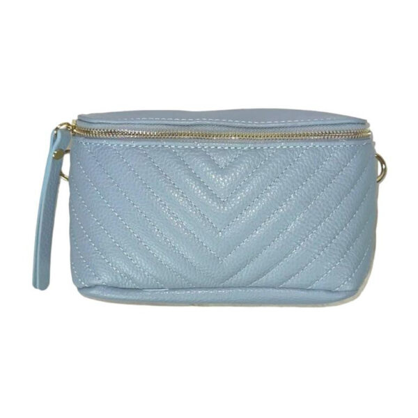 Bandolera-Riñonera de Piel Italiana para Mujer con Compartimento Interior