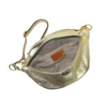 Riñonera de Piel Italiana para Mujer con Bolsillo Trasero y Asa de Mano