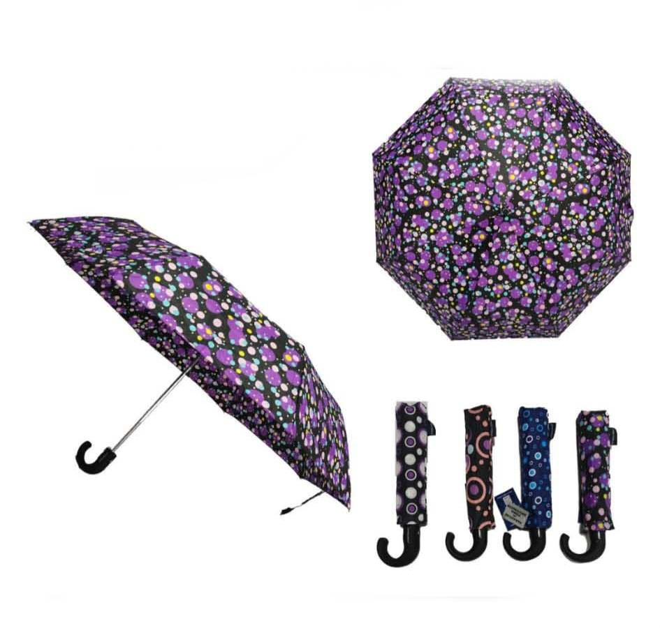 Colorido Paraguas Corto y Plegable de Mujer con Precioso Diseño Colorido Paraguas Corto y Plegable de Mujer con Precioso Diseño