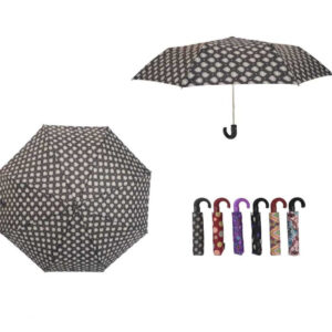 Paraguas Corto y Plegable Resistente al Viento y con Bonito Diseño para Mujer