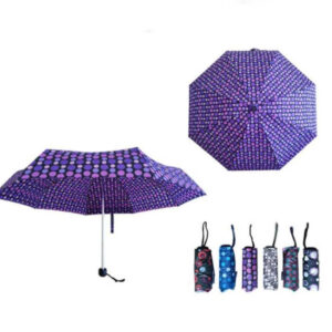 Paraguas Corto y Plegable Multicolor Resistente al Viento para Mujer