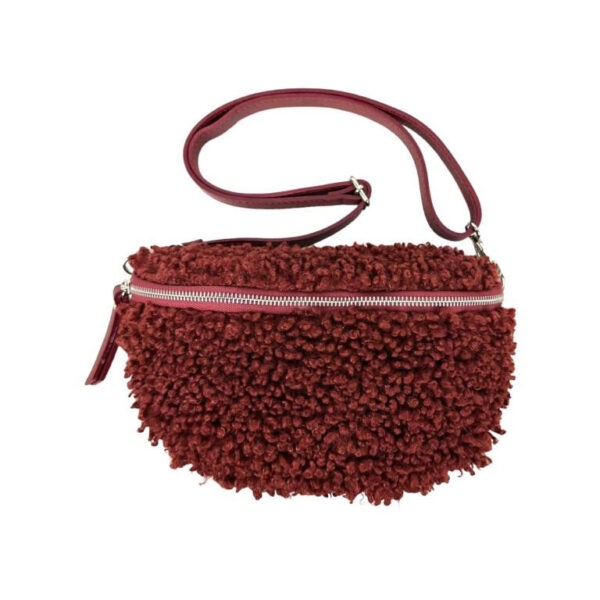 Riñonera de Borrego para Mujer con Cremallera y Gran Capacidad