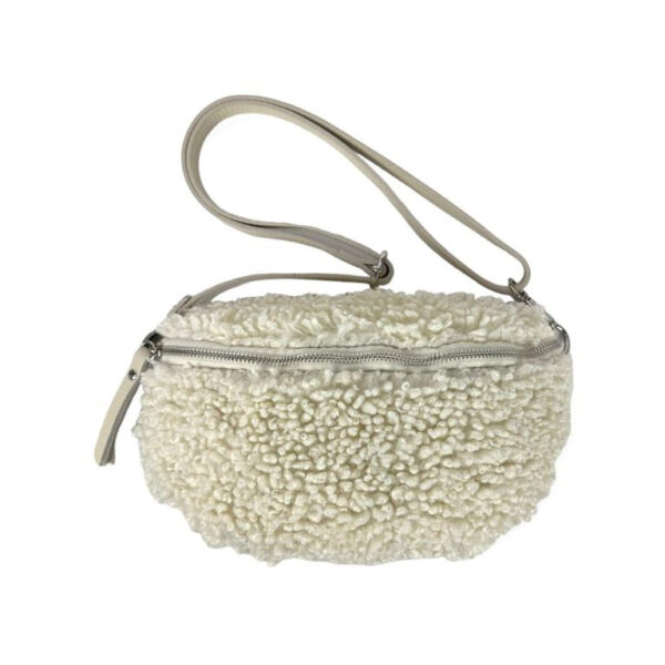 Riñonera de Borrego para Mujer con Cremallera y Gran Capacidad