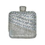 Bolso de Fiesta Sintético para Mujer con Perlitas, Flecos y Efecto Brillante