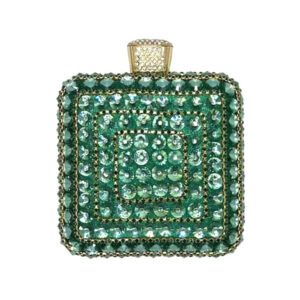 Bolso de Fiesta Sintético de Mujer con Efecto Brillante y Diamantes Frontales