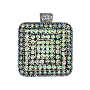 Bolso de Fiesta Sintético de Mujer con Efecto Brillante y Diamantes Frontales