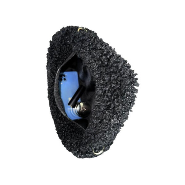 Bolso de Mano tipo Borrego de Viscosa con Cierre de Cremallera para Mujer