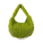 Bolso de Mano tipo Borrego de Viscosa con Cierre de Cremallera para Mujer