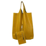 Bolso Shopper Universitario De Piel Italiana con Monedero Extra