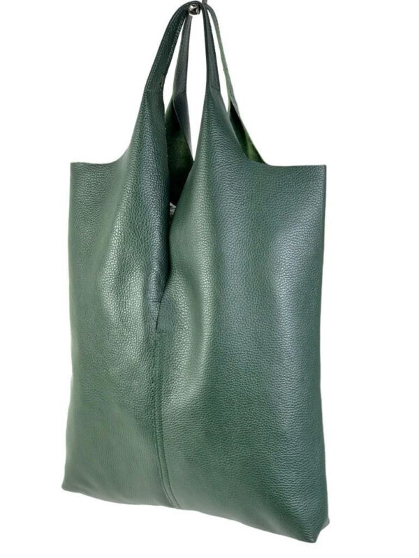 Bolso Shopper Universitario De Piel Italiana con Monedero Extra