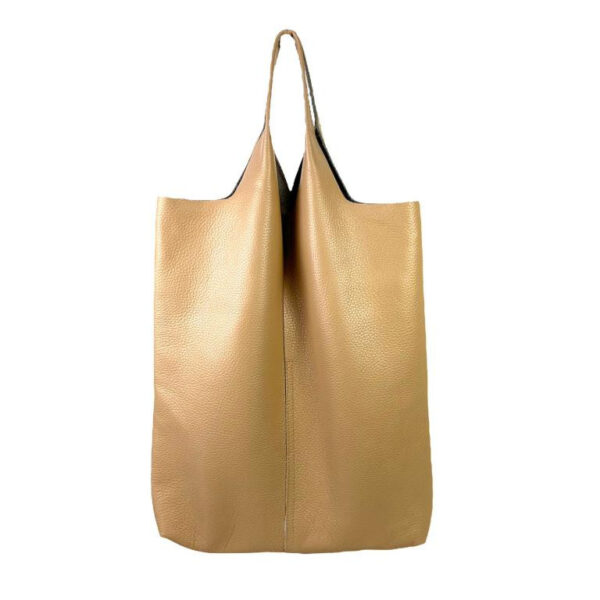 Bolso Shopper Universitario De Piel Italiana con Monedero Extra