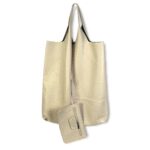 Bolso Shopper Universitario De Piel Italiana con Monedero Extra