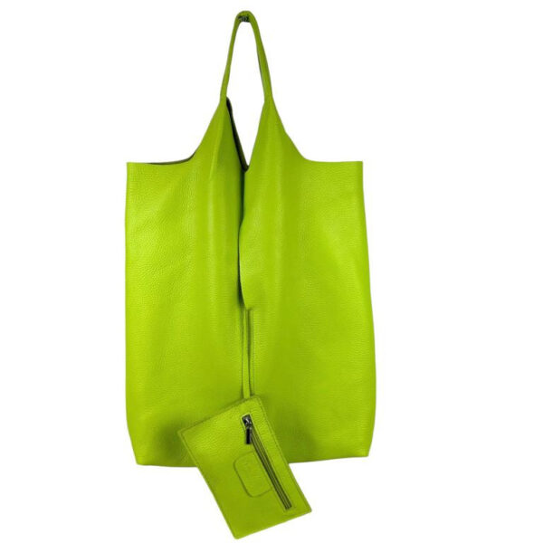 Bolso Shopper Universitario De Piel Italiana con Monedero Extra