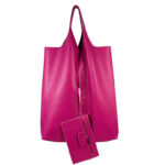 Bolso Shopper Universitario De Piel Italiana con Monedero Extra
