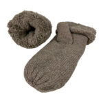 Preciosos Guantes de Lana para Mujer con Pelito y Tachuelas Decorativas