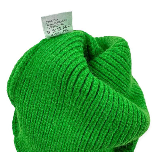 Gorro de Lana y Cashmere para Mujer con 2 Pompones Decorativos Extraíbles