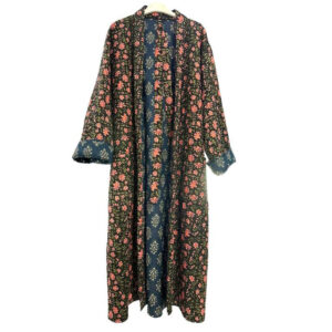 Kimono Artesanal, Étnico, Largo y Reversible de Algodón para Mujer