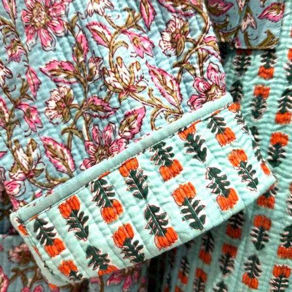 Kimono Artesanal, Étnico, Largo y Reversible de Algodón para Mujer