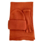 Juego de Bufada + Gorro + Guantes de Lana y Conejo de Mujer para Invierno