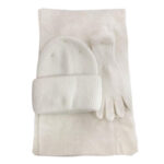 Juego de Bufada + Gorro + Guantes de Lana y Conejo de Mujer para Invierno