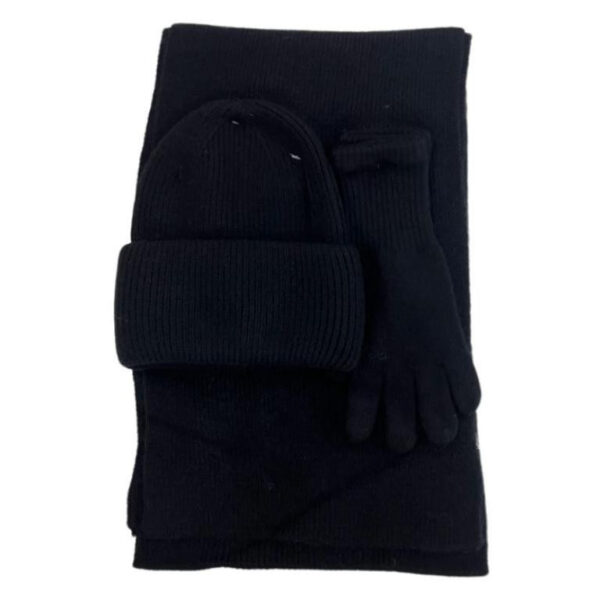 Juego de Bufada + Gorro + Guantes de Lana y Conejo de Mujer para Invierno