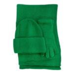 Juego de Bufada + Gorro + Guantes de Lana y Conejo de Mujer para Invierno