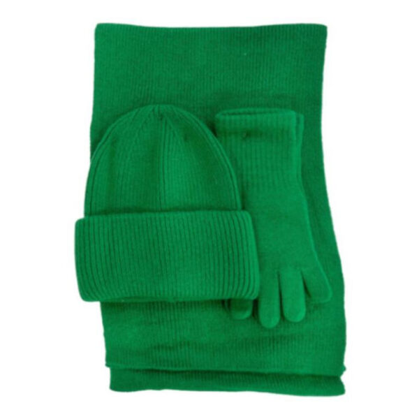 Juego de Bufada + Gorro + Guantes de Lana y Conejo de Mujer para Invierno