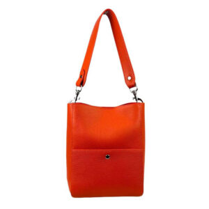 Bolso de Hombro en Piel con Bolsito Interior Cosido y Bolsillo Frontal de Mujer