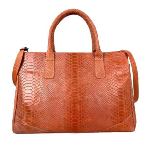 Bolso de Mano en Piel con Diseño de Serpiente y Gran Capacidad para Mujer