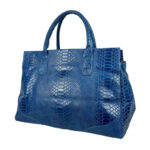 Bolso de Mano en Piel con Diseño de Serpiente y Gran Capacidad para Mujer