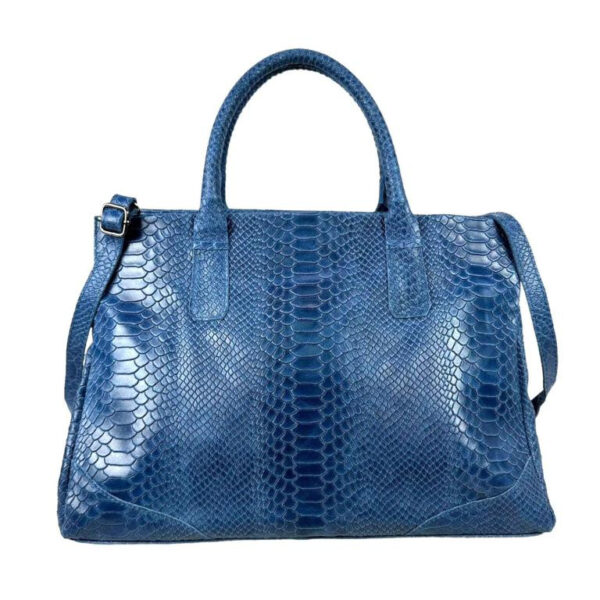 Bolso de Mano en Piel con Diseño de Serpiente y Gran Capacidad para Mujer