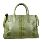 Bolso de Mano en Piel con Diseño de Serpiente y Gran Capacidad para Mujer