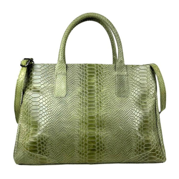 Bolso de Mano en Piel con Diseño de Serpiente y Gran Capacidad para Mujer