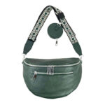 Amplia Riñonera Sintética de Mujer con Bolsillos Exteriores+Monedero Circular