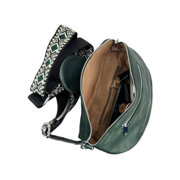 Amplia Riñonera Sintética de Mujer con Bolsillos Exteriores+Monedero Circular