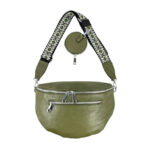 Amplia Riñonera Sintética de Mujer con Bolsillos Exteriores+Monedero Circular