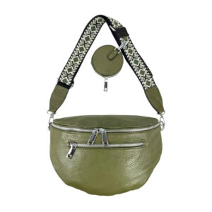 Amplia Riñonera Sintética de Mujer con Bolsillos Exteriores+Monedero Circular