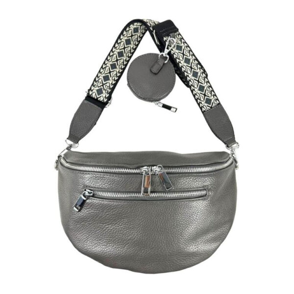 Amplia Riñonera Sintética de Mujer con Bolsillos Exteriores+Monedero Circular